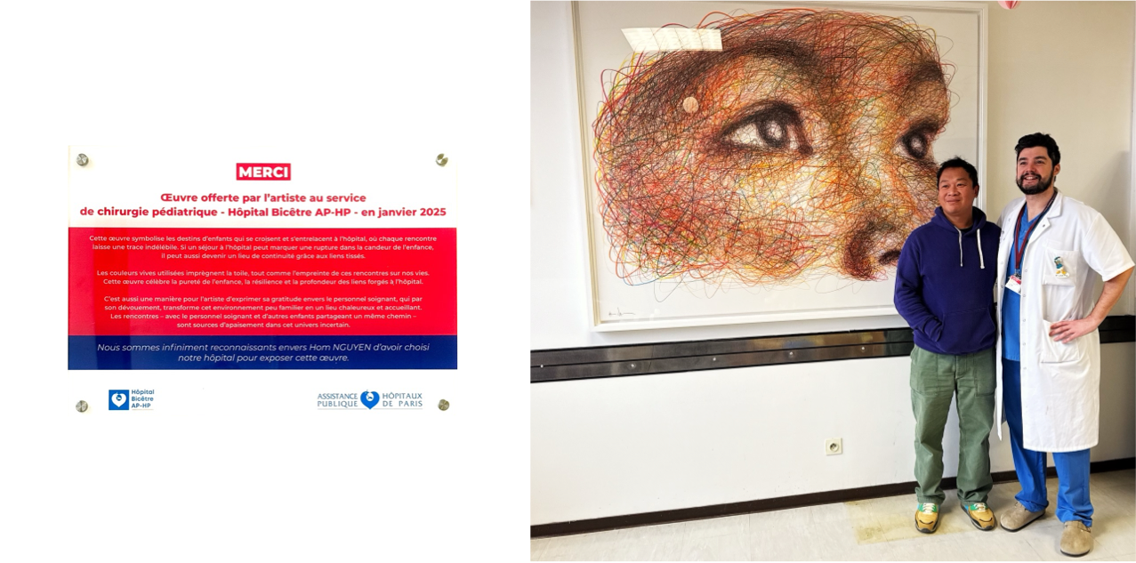 Donation of a work to the pediatric surgery department of the Kremlin Bicêtre Hospital.